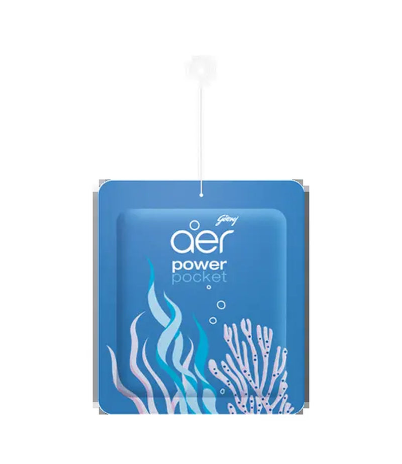 Godrej Aer Power Pocket Sea Breeze - Pack of 6 Hanging Home Air Fresheners