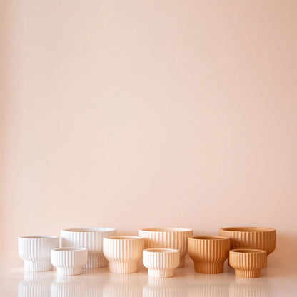 Presley White Pedestal Planter