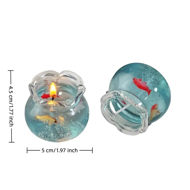 Bubble Fish Tank Scented Candle - Elegant Home Decor and Thoughtful Gift for Girlfriends, Friends, and Wedding Favors, Artistic Glass Ornament for Living Room, Bedroom, and Hallway Ambiance