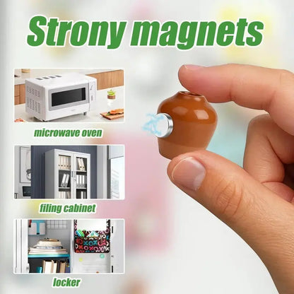 Miniature Flower Vase Magnets for Refrigerator, 3D Decorative Plant Holders for Home Decor (Flowers Not Included)