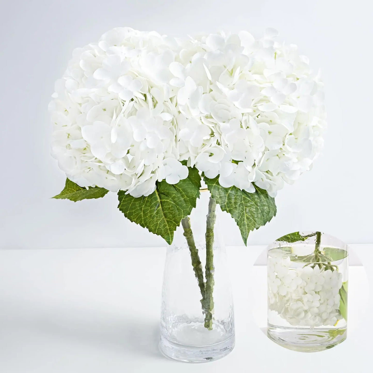 21-Inch Lifelike Blue Hydrangea Artificial Flowers - 6/12 Pack of Real Touch Latex Hydrangeas for Home Decor, Party Arrangements, and Wedding Bouquets Centerpieces