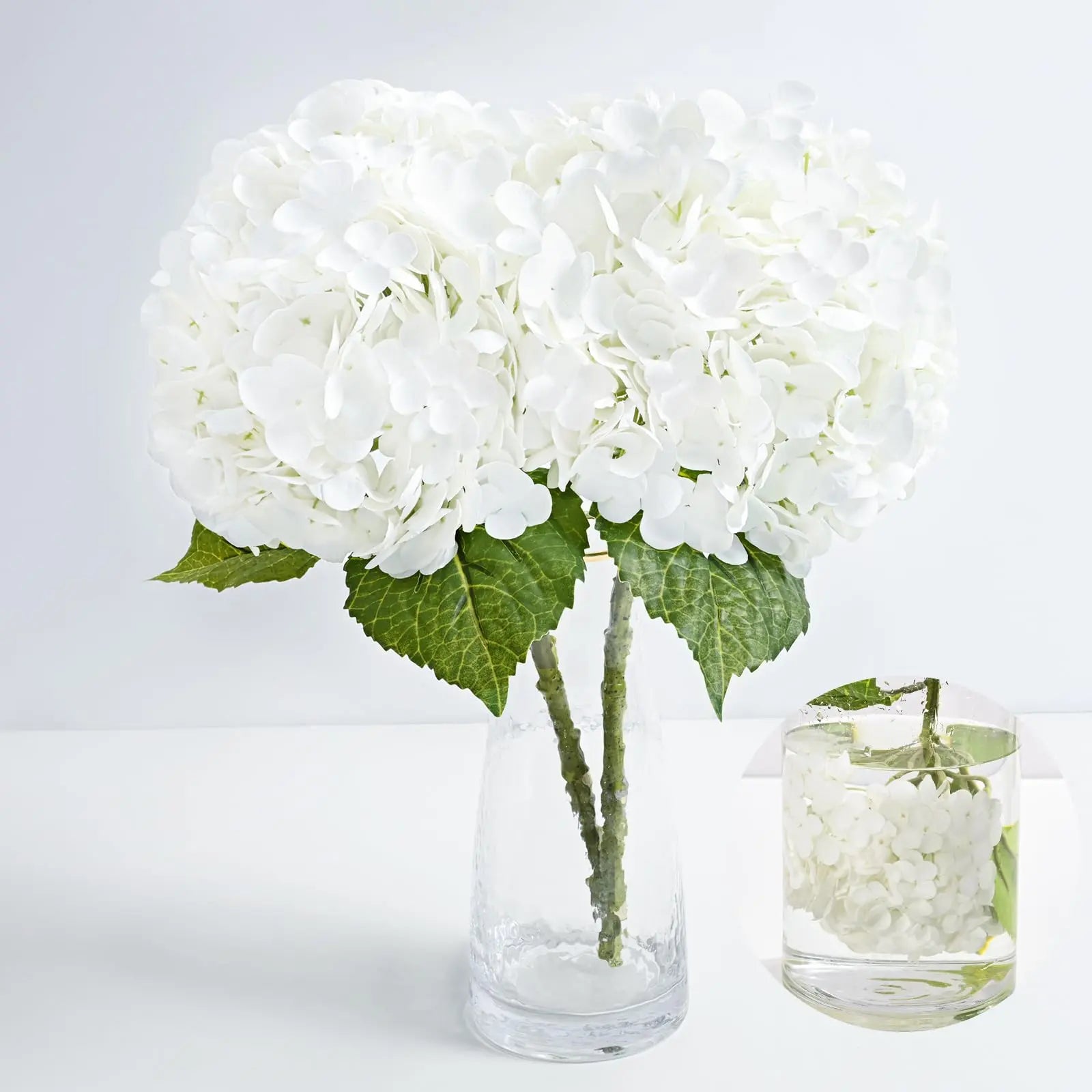 21-Inch Lifelike Blue Hydrangea Artificial Flowers - 6/12 Pack of Real Touch Latex Hydrangeas for Home Decor, Party Arrangements, and Wedding Bouquets Centerpieces