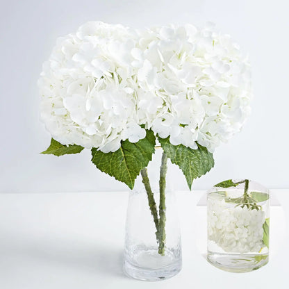 21-Inch Lifelike Blue Hydrangea Artificial Flowers - 6/12 Pack of Real Touch Latex Hydrangeas for Home Decor, Party Arrangements, and Wedding Bouquets Centerpieces