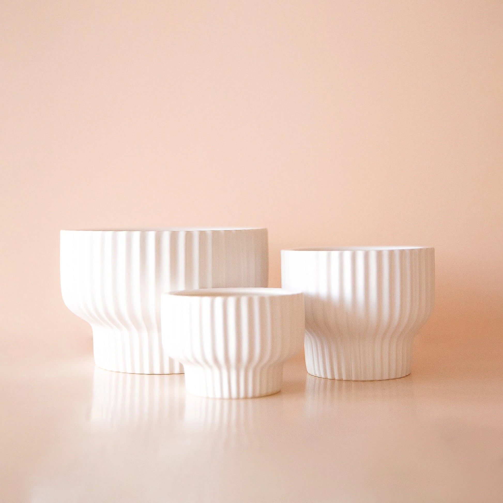 Presley White Pedestal Planter