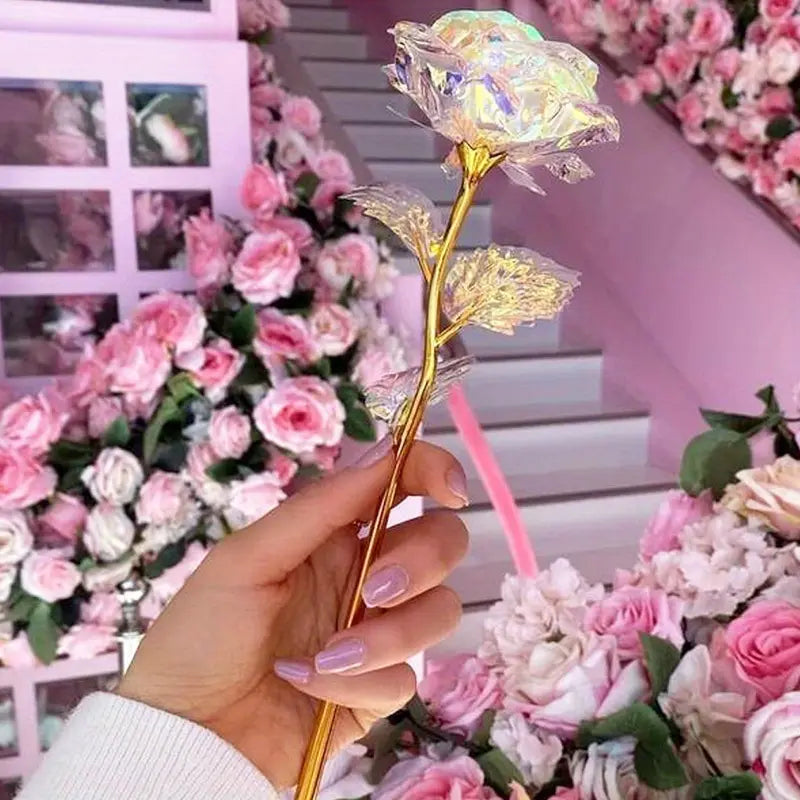 10-Piece Elegant Glittering Crystal Rose Bouquet, Realistic Luxury Floral Arrangement for Weddings, Anniversaries, and Special Occasions, Perfect for Home Decor and Romantic Gifting