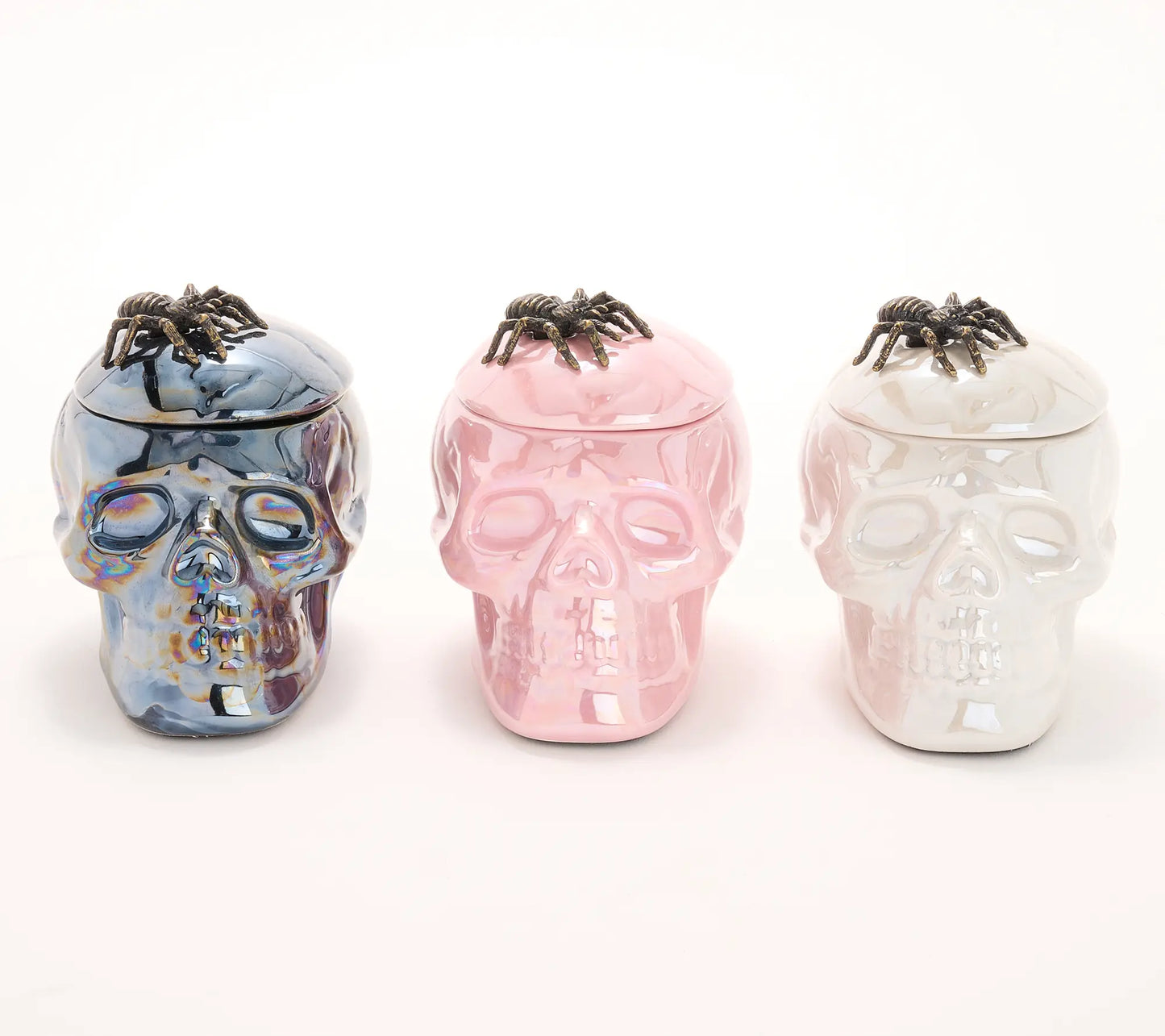 Homeworx by Slatkin & Co. Trio of Miniature Skull Candles