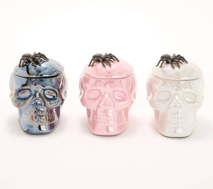 Homeworx by Slatkin & Co. Trio of Miniature Skull Candles