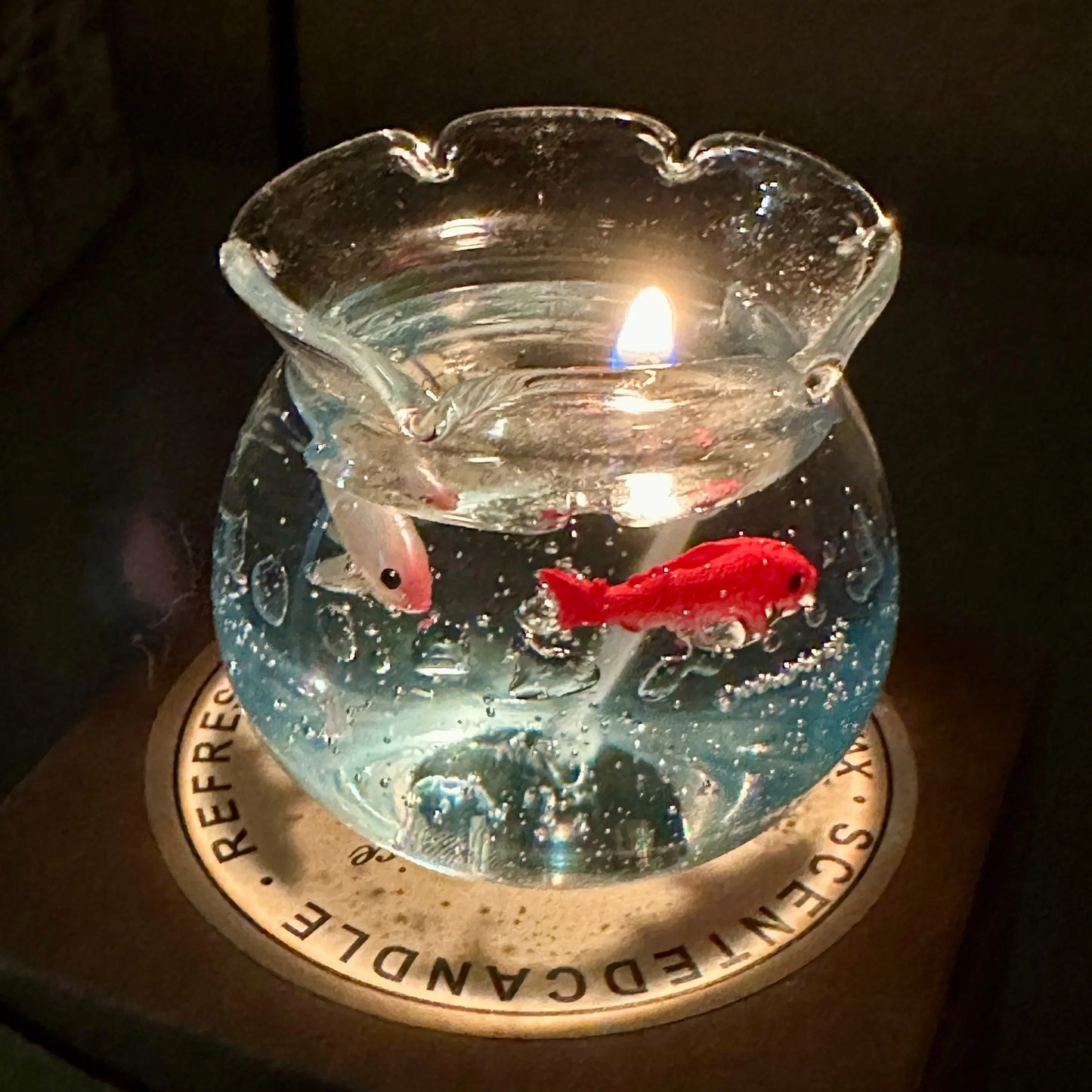 Bubble Fish Tank Scented Candle - Elegant Home Decor and Thoughtful Gift for Girlfriends, Friends, and Wedding Favors, Artistic Glass Ornament for Living Room, Bedroom, and Hallway Ambiance