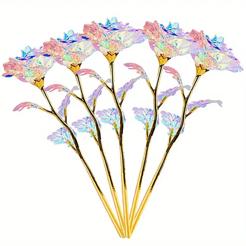 10-Piece Elegant Glittering Crystal Rose Bouquet, Realistic Luxury Floral Arrangement for Weddings, Anniversaries, and Special Occasions, Perfect for Home Decor and Romantic Gifting