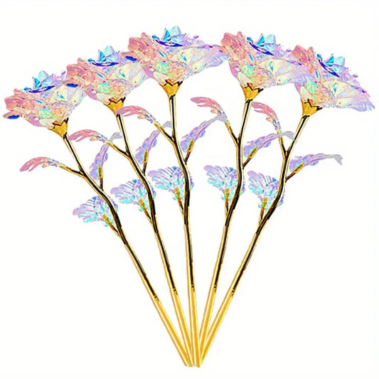 10-Piece Elegant Glittering Crystal Rose Bouquet, Realistic Luxury Floral Arrangement for Weddings, Anniversaries, and Special Occasions, Perfect for Home Decor and Romantic Gifting