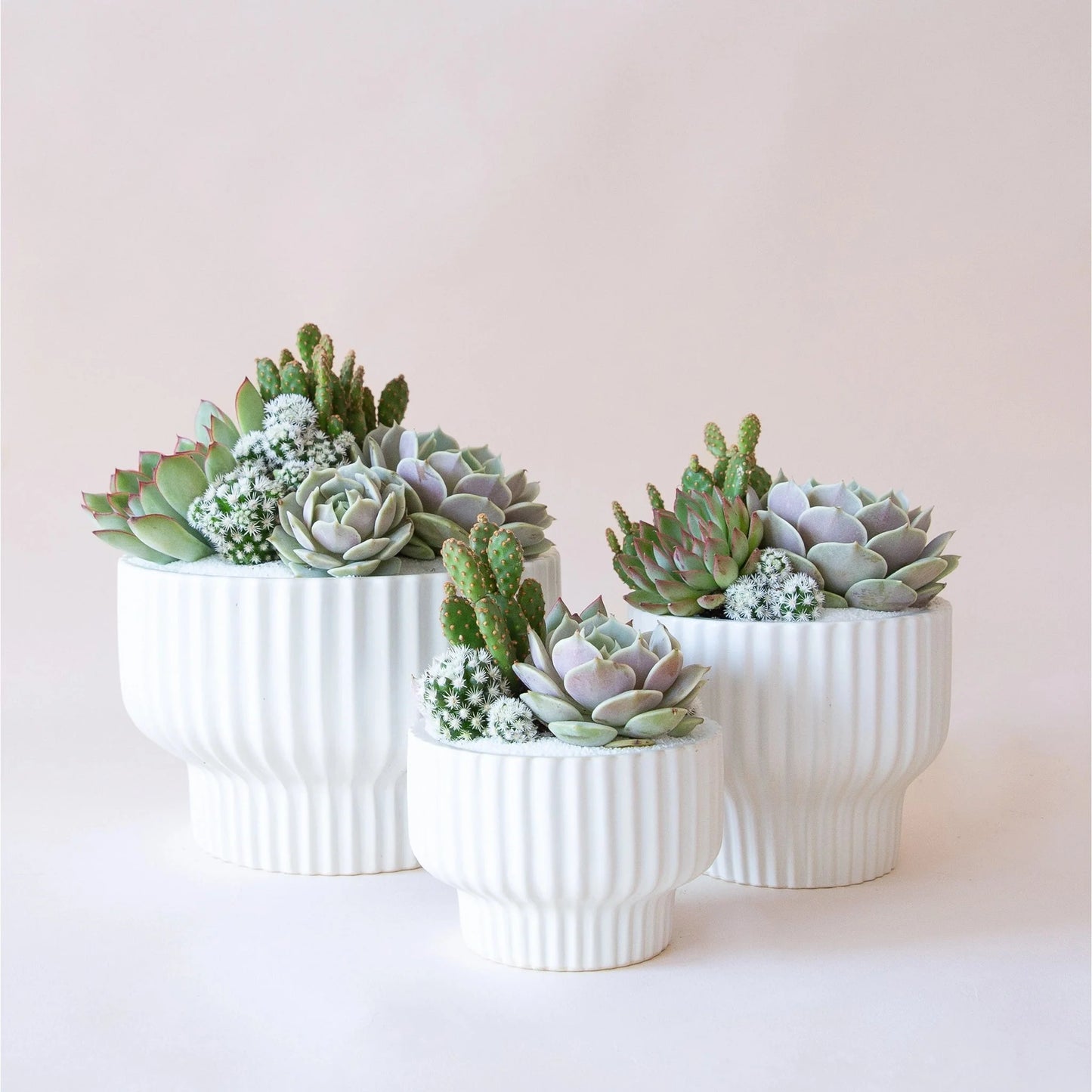 Presley White Pedestal Planter