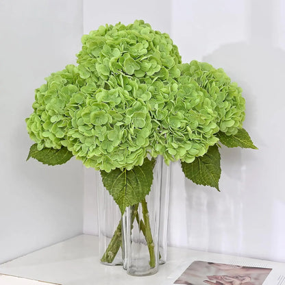 21-Inch Lifelike Blue Hydrangea Artificial Flowers - 6/12 Pack of Real Touch Latex Hydrangeas for Home Decor, Party Arrangements, and Wedding Bouquets Centerpieces