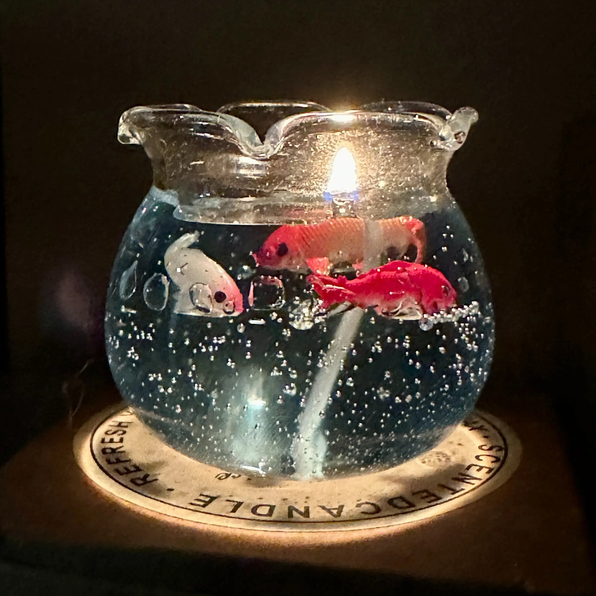 Bubble Fish Tank Scented Candle - Elegant Home Decor and Thoughtful Gift for Girlfriends, Friends, and Wedding Favors, Artistic Glass Ornament for Living Room, Bedroom, and Hallway Ambiance