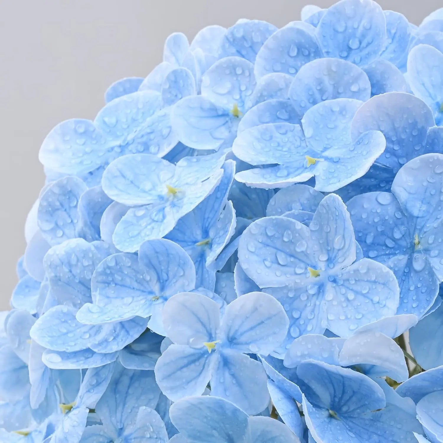 21-Inch Lifelike Blue Hydrangea Artificial Flowers - 6/12 Pack of Real Touch Latex Hydrangeas for Home Decor, Party Arrangements, and Wedding Bouquets Centerpieces