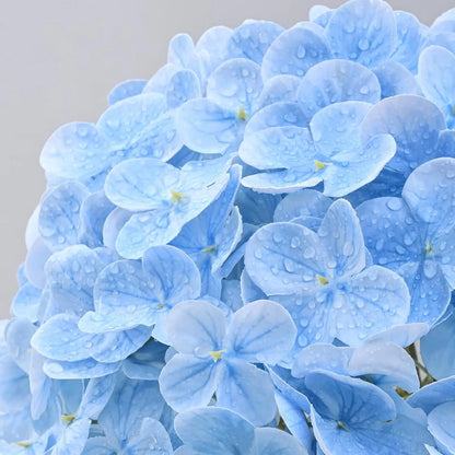 21-Inch Lifelike Blue Hydrangea Artificial Flowers - 6/12 Pack of Real Touch Latex Hydrangeas for Home Decor, Party Arrangements, and Wedding Bouquets Centerpieces